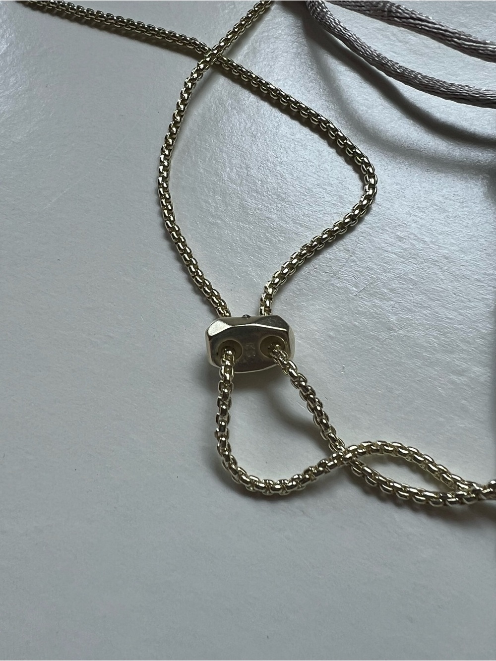 Kendra Scott Gold Necklace with Light Blue Faceted Pendant - Picture 4 of 5